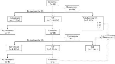 Management of Recurrent Endometrial Cancer or Atypical Endometrial Hyperplasia Patients After Primary Fertility-Sparing Therapy